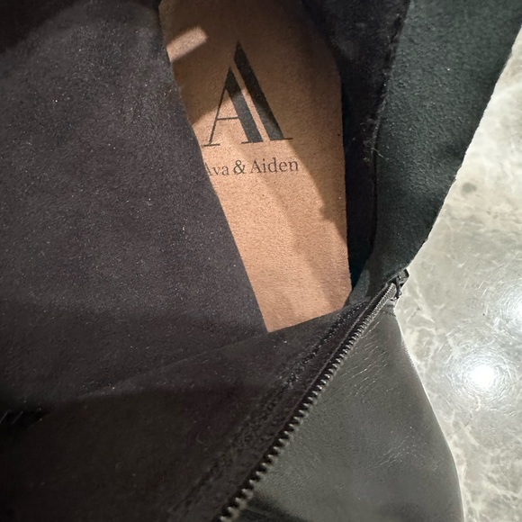 Ava & Aiden Black Chic Water Resistant Ankle Stiletto Boots SZ 7.5 - Picture 6 of 6